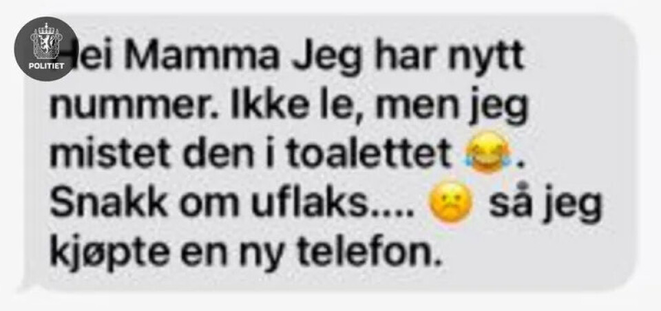 Svindelforsøk med mamma-sms