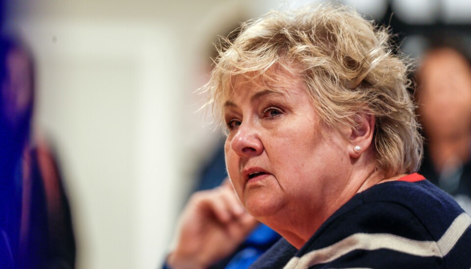 Høgres partileiar og statsministerkandidat Erna Solberg får krisetal på ei ny partimåling – berre 13,9 prosent. Foto: Frederik Ringnes/NTB/NPK.
