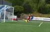 Fillip Pleym Mardal scorar til 1-4 i kampen mot Årdal.