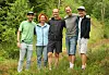 Prosjektgruppa bak Nordfjordryggen fjelløp.F.v. Ørjan Brunstad, Bie Andersen, Sverre Nesdal Aske, Roger Aa Djupvik og Irene Svidal.