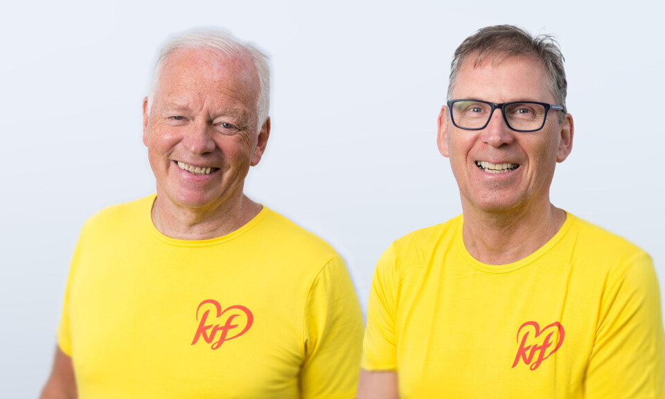 Svein-Ottar Sandal (t.v.) og Arnfinn Brekke, Gloppen KrF.