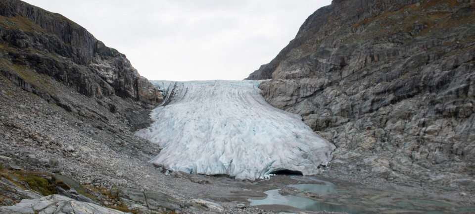 Så mykje har Haugabreen gått tilbake det siste året