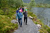 Buføringsvegen i Traudalen er mykje brukt av turfolk.